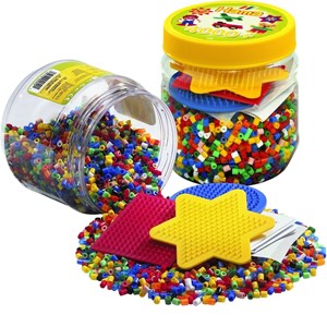Pot jaune 4000 perles plastique midi