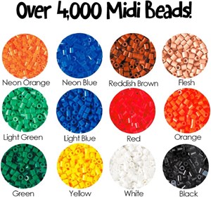 Pot jaune 4000 perles plastique midi