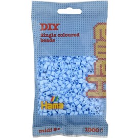 Sachet 1000 perles plastique midi bleu g