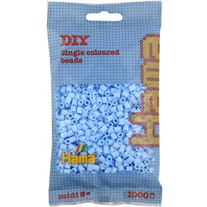 Sachet 1000 perles plastique midi bleu g