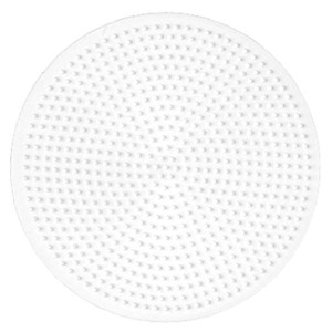 Plaque grande ronde perles plastique mid
