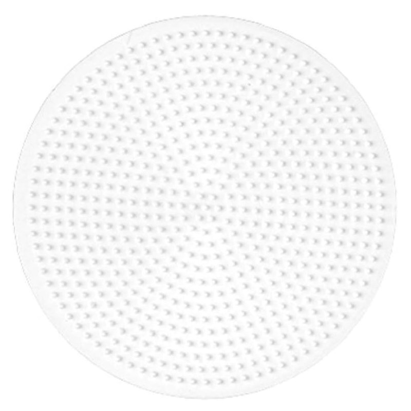 Plaque grande ronde perles plastique mid