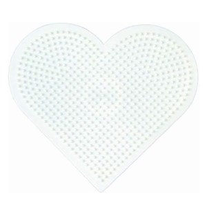 Plaque grand cœur perles plastique midi