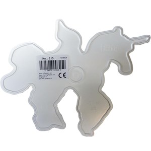 Plaque licorne perles plastique midi