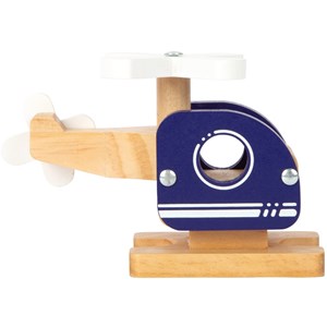 Hélicoptère en bois bleu