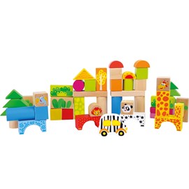 Blocs de construction en bois zoo