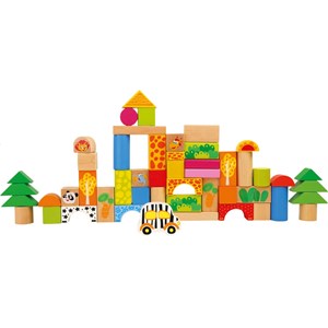 Blocs de construction en bois zoo