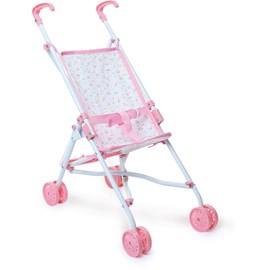 Poussette pour poupée petites fleurs