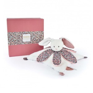 Doudou pétale lapin rose
