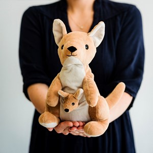 Peluche bouillotte kangourou warmies