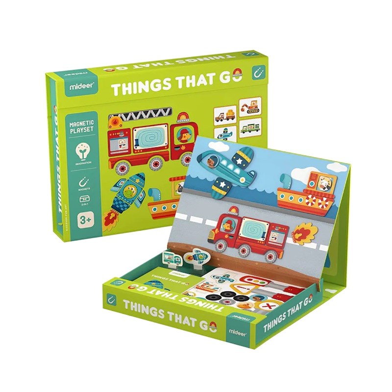 Coffret magnétique transports 58 pcs