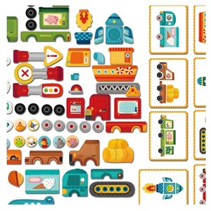 Coffret magnétique transports 58 pcs