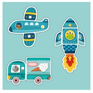 Coffret magnétique transports 58 pcs