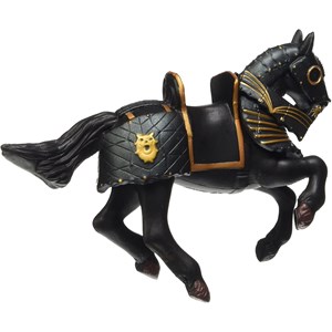 Figurine cheval du chevalier en armure n