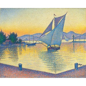 Le port au soleil couchant de signac
