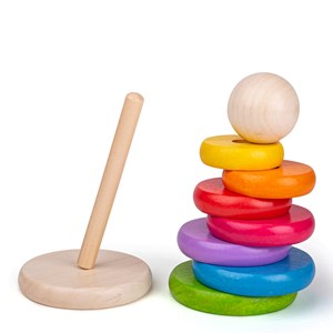 Jeu à empiler arc-en-ciel