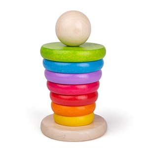 Jeu à empiler arc-en-ciel