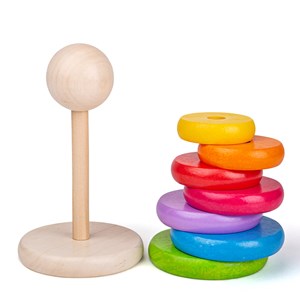 Jeu à empiler arc-en-ciel