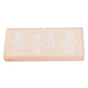 Famille ours à habiller en bois