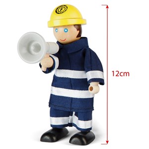 Figurines en bois pompiers