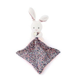 Doudou pantin lapin rose