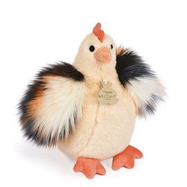 Peluche poule poulette beige 20 cm