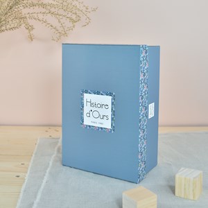 Peluche lapin bleu 25 cm