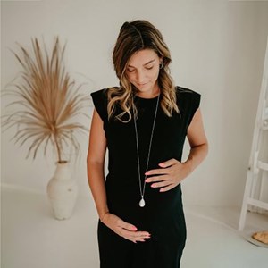 Collier bola de grossesse goutte brossé