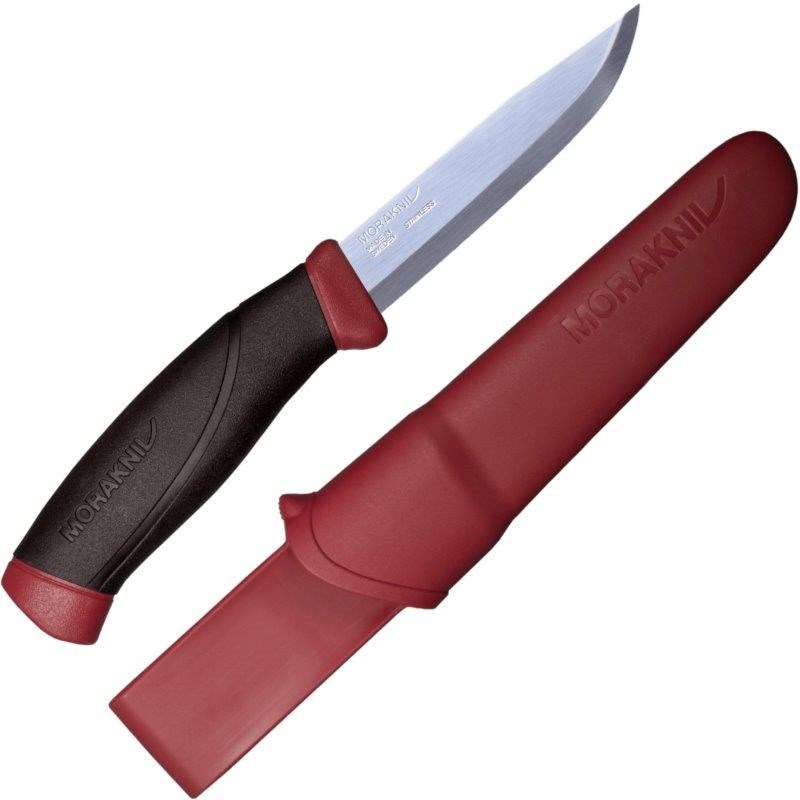 Morakniv - Couteau de survie mora companion rouge bordeaux