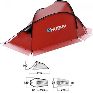 Tente husky flame 1 rouge