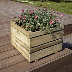Bac à fleurs carré oslo - petit volume