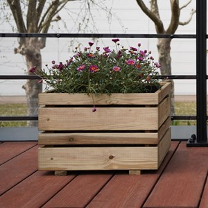 Bac à fleurs carré oslo - petit volume