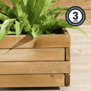 Bac à fleurs carré en bois first