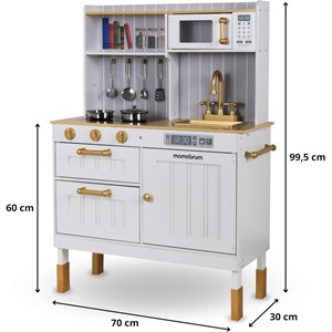 Cuisine enfant bois équipée +accessoires