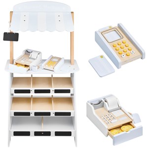 Marchande bois enfant stand vendeur