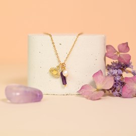 Collier pierre de naissance février