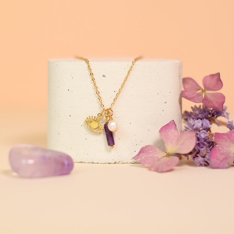 Collier pierre de naissance février