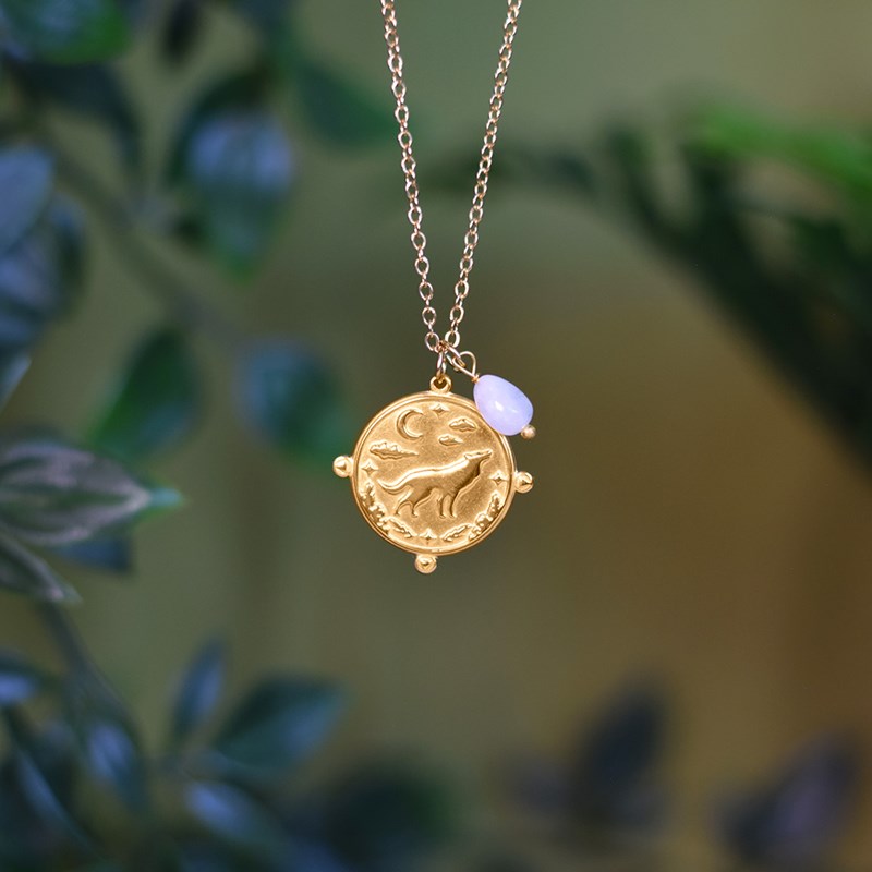 Collier totem le loup