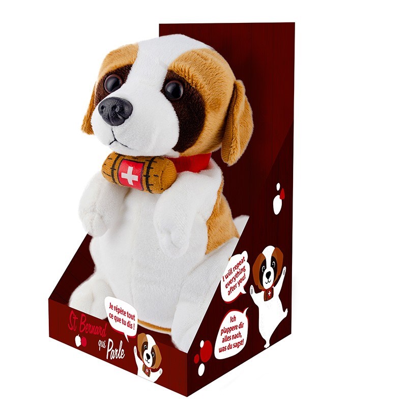 Peluche saint bernard qui parl