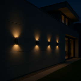 Lot de 2 projecteurs solaires noir rody