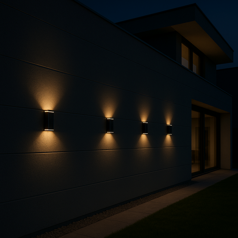 Lot de 2 projecteurs solaires noir rody