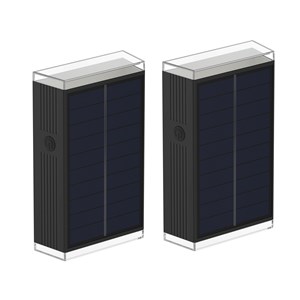 Lot de 2 projecteurs solaires noir rody