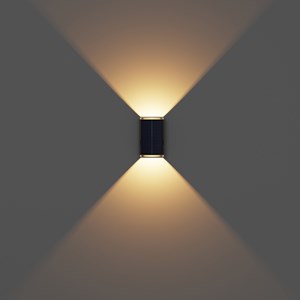 Lot de 2 projecteurs solaires noir rody