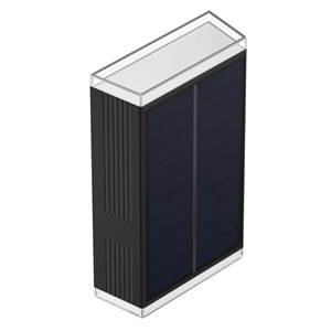 Lot de 2 projecteurs solaires noir rody