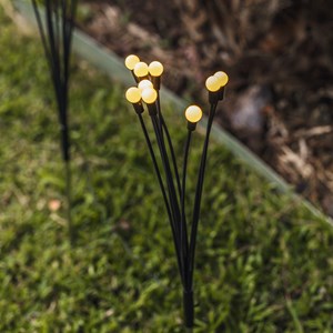 Lot de 4 torches solaires noir lyra