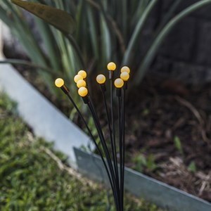 Lot de 4 torches solaires noir lyra