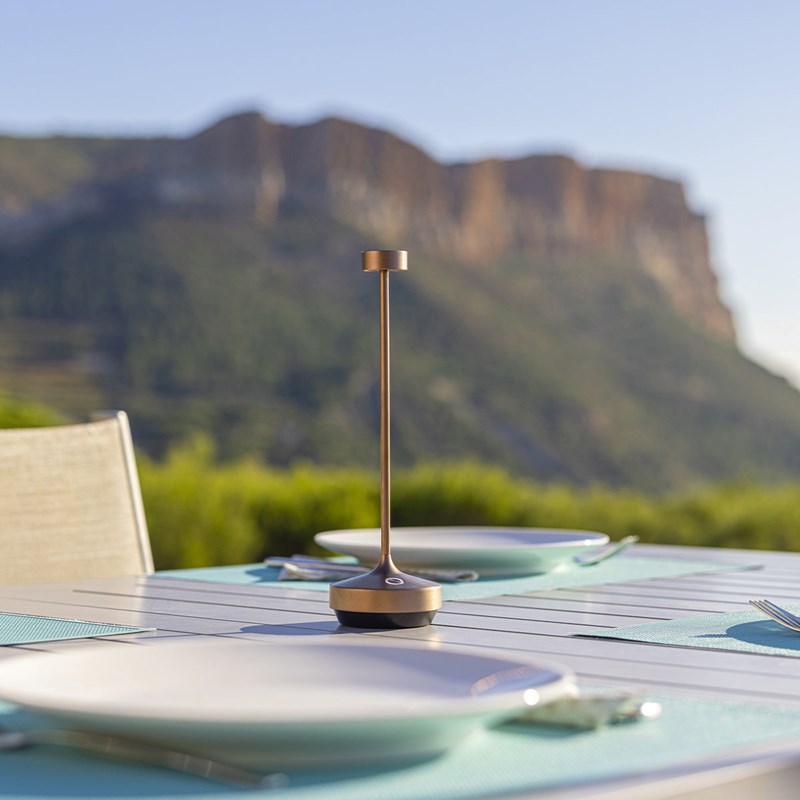 Lampe de table sans fil led ruby copper