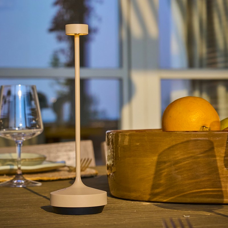 Lampe de table sans fil led beige ruby