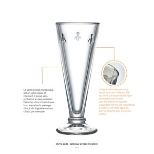 Lot de 6 flûtes, abeille