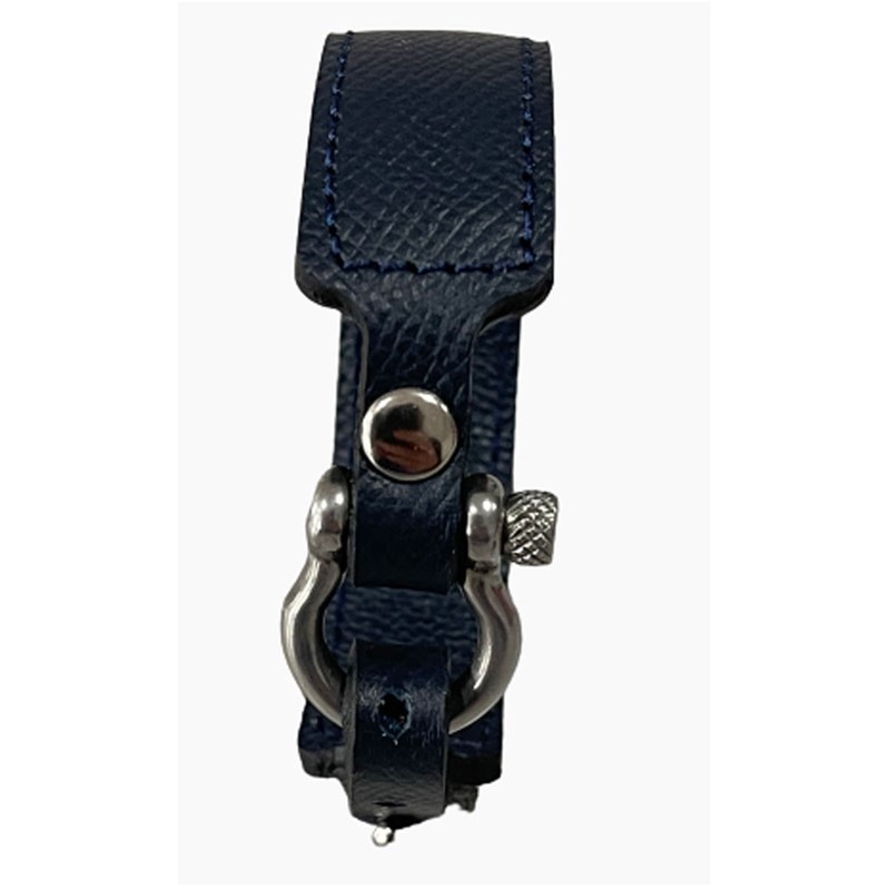 Bracelet manille homme anti-ondes bleu